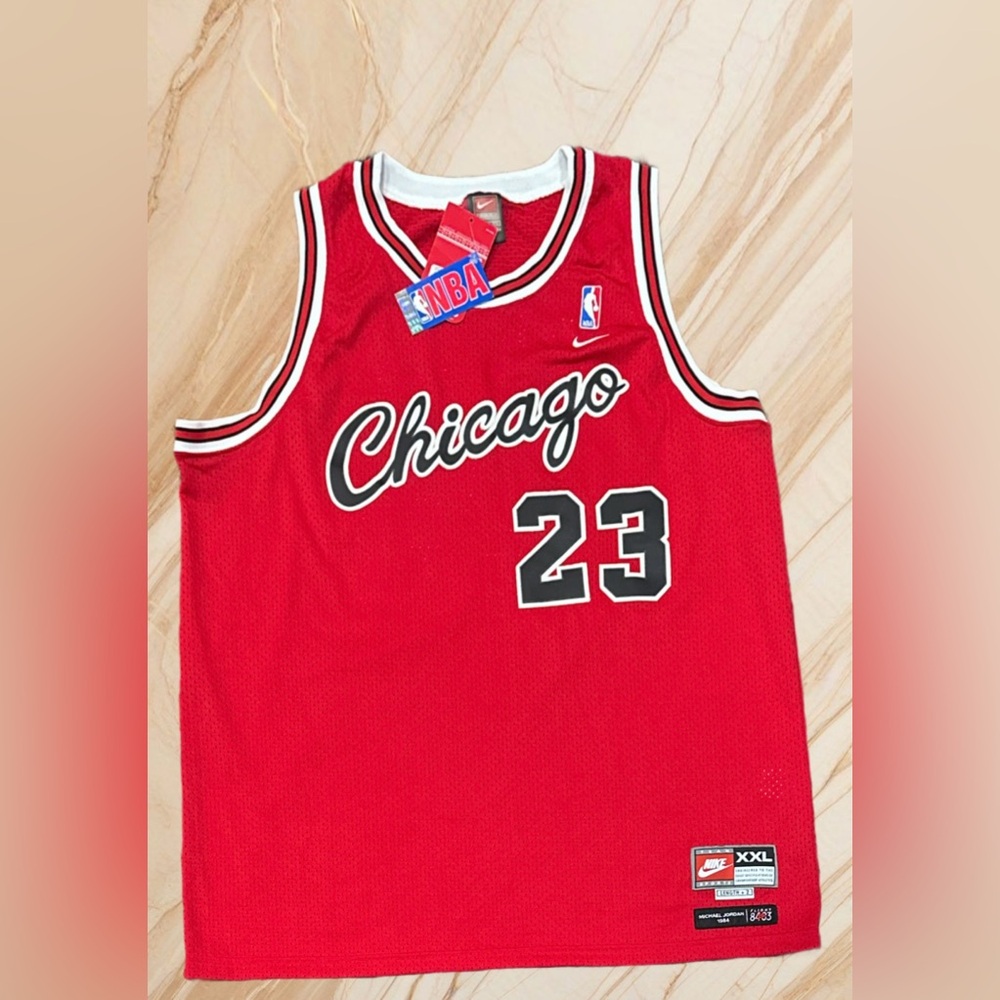 NIKE NBA MICHAEL JORDAN CHICAGO BULLS #23  JERSEY STITCHED  NWT 1984 size XXL